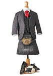 Boys Tartan Kilt Outfit to Hire - Charcoal Argyll Jacket & Waistcoat