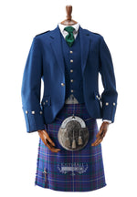 Mens Contemporary Blue Argyll Jacket & Waistcoat to Hire