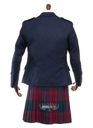 Mens Lightweight Navy Tweed Argyll Jacket & Waistcoat to Hire