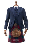 Mens Lightweight Navy Tweed Argyll Jacket & Waistcoat to Buy