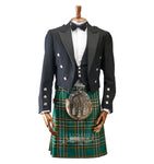 Mens Irish Tartan Kilt Outfit to Hire - Prince Charlie Jacket & 3 Button Waistcoat