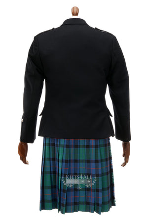 Mens Traditional Black Argyll Jacket & Waistcoat to Hire