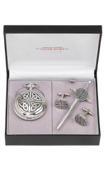 Celtic 3 Piece Quartz Pocket Watch Gift Set