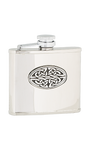 4oz Oval Celtic Stainless Steel Flask