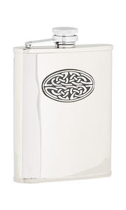 6oz Oval Celtic Stainless Steel Flask