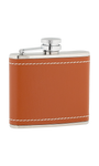 4oz Tan Leather Stainless Steel Flask