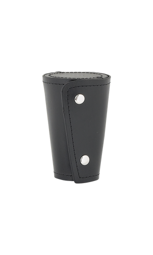 Set of 4 Large Cups In Black Leather Case